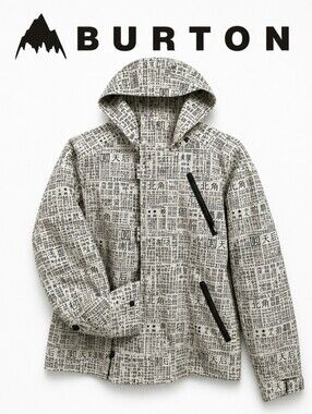 Burton DryRide Dream Snowboard Ski Jacket Runestone Paper Chinese Print Womens L